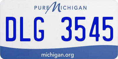 MI license plate DLG3545