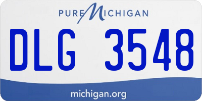 MI license plate DLG3548