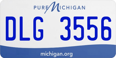 MI license plate DLG3556