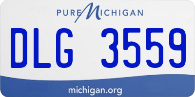 MI license plate DLG3559
