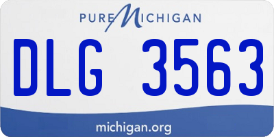 MI license plate DLG3563