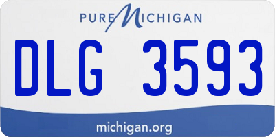 MI license plate DLG3593