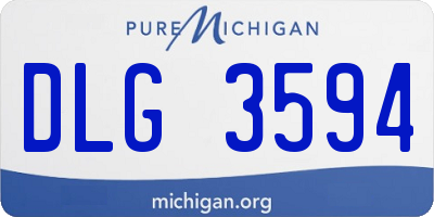 MI license plate DLG3594