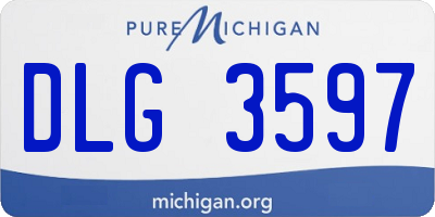 MI license plate DLG3597