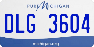 MI license plate DLG3604