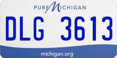 MI license plate DLG3613