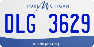 MI license plate DLG3629