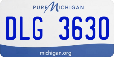 MI license plate DLG3630