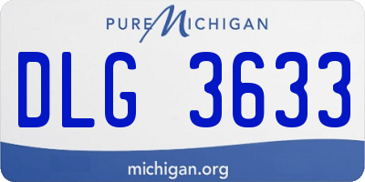 MI license plate DLG3633