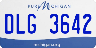 MI license plate DLG3642