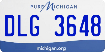 MI license plate DLG3648