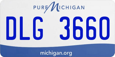 MI license plate DLG3660