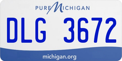 MI license plate DLG3672