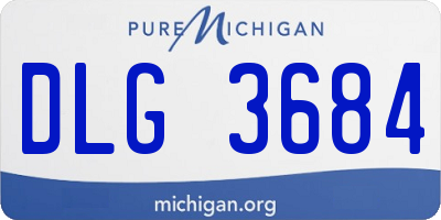 MI license plate DLG3684