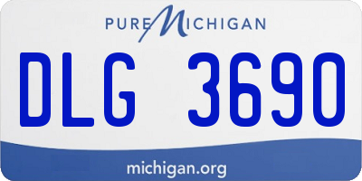 MI license plate DLG3690