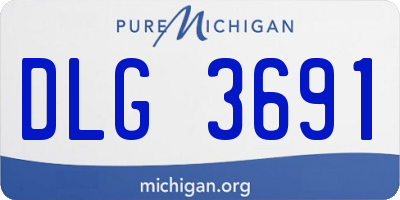 MI license plate DLG3691