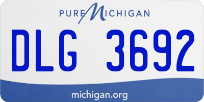 MI license plate DLG3692