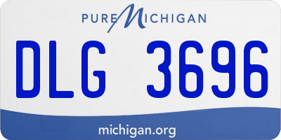 MI license plate DLG3696