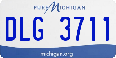 MI license plate DLG3711