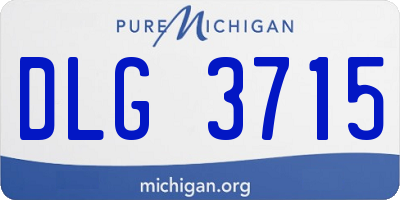 MI license plate DLG3715