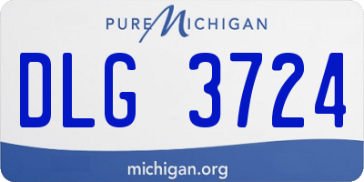 MI license plate DLG3724