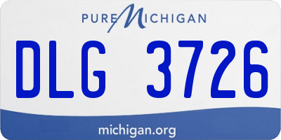 MI license plate DLG3726
