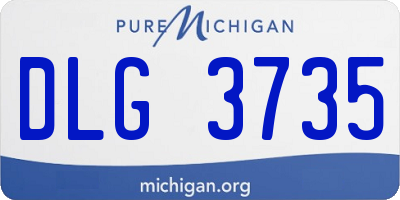 MI license plate DLG3735