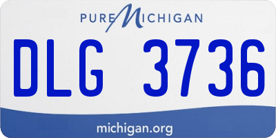 MI license plate DLG3736