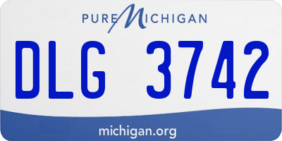 MI license plate DLG3742