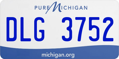 MI license plate DLG3752
