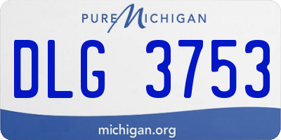 MI license plate DLG3753