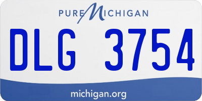 MI license plate DLG3754