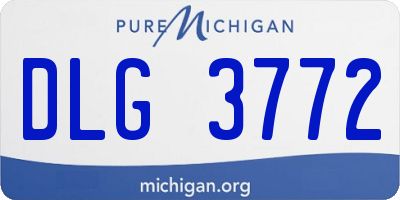 MI license plate DLG3772