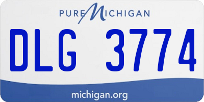 MI license plate DLG3774