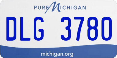 MI license plate DLG3780