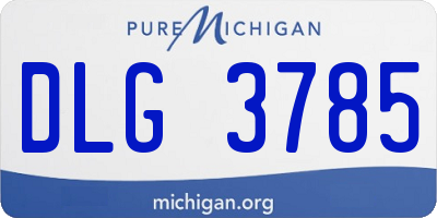 MI license plate DLG3785