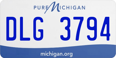 MI license plate DLG3794