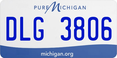 MI license plate DLG3806