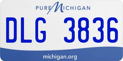 MI license plate DLG3836