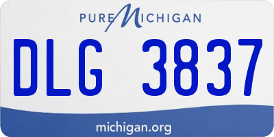 MI license plate DLG3837