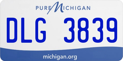 MI license plate DLG3839