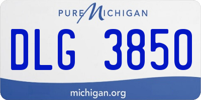 MI license plate DLG3850