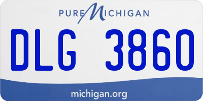 MI license plate DLG3860