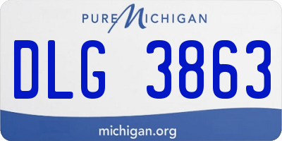 MI license plate DLG3863