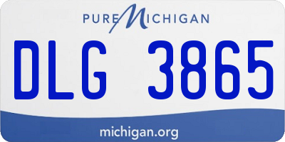 MI license plate DLG3865
