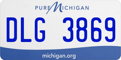 MI license plate DLG3869