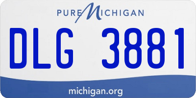 MI license plate DLG3881