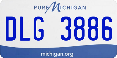 MI license plate DLG3886