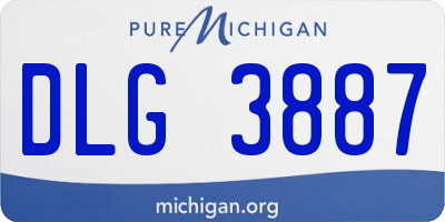 MI license plate DLG3887