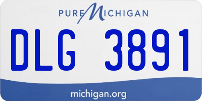 MI license plate DLG3891